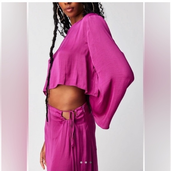Free People Angie Set in Magenta Size 8  NWT - Picture 2 of 9